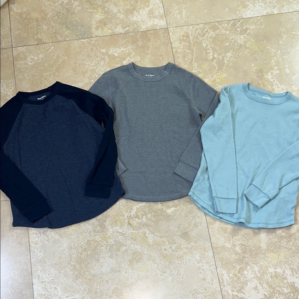 💙Old Navy Navy Blue Waffle Knit Shirts💙